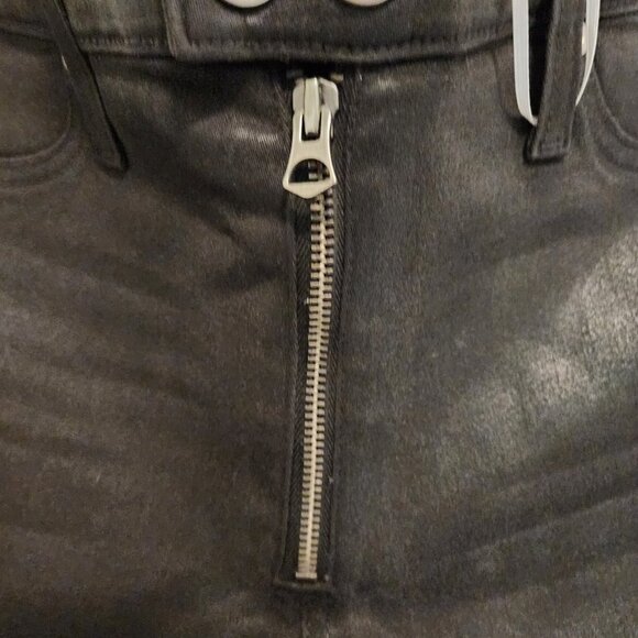 NWT Nine‎ West Black, Faux Leather, High Rise, Skinny Jeans - Picture 2 of 7